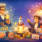 Ilustración sobre qué es un ángel inversor y cómo puede ayudar o no a una startup en sus primeras etapas.